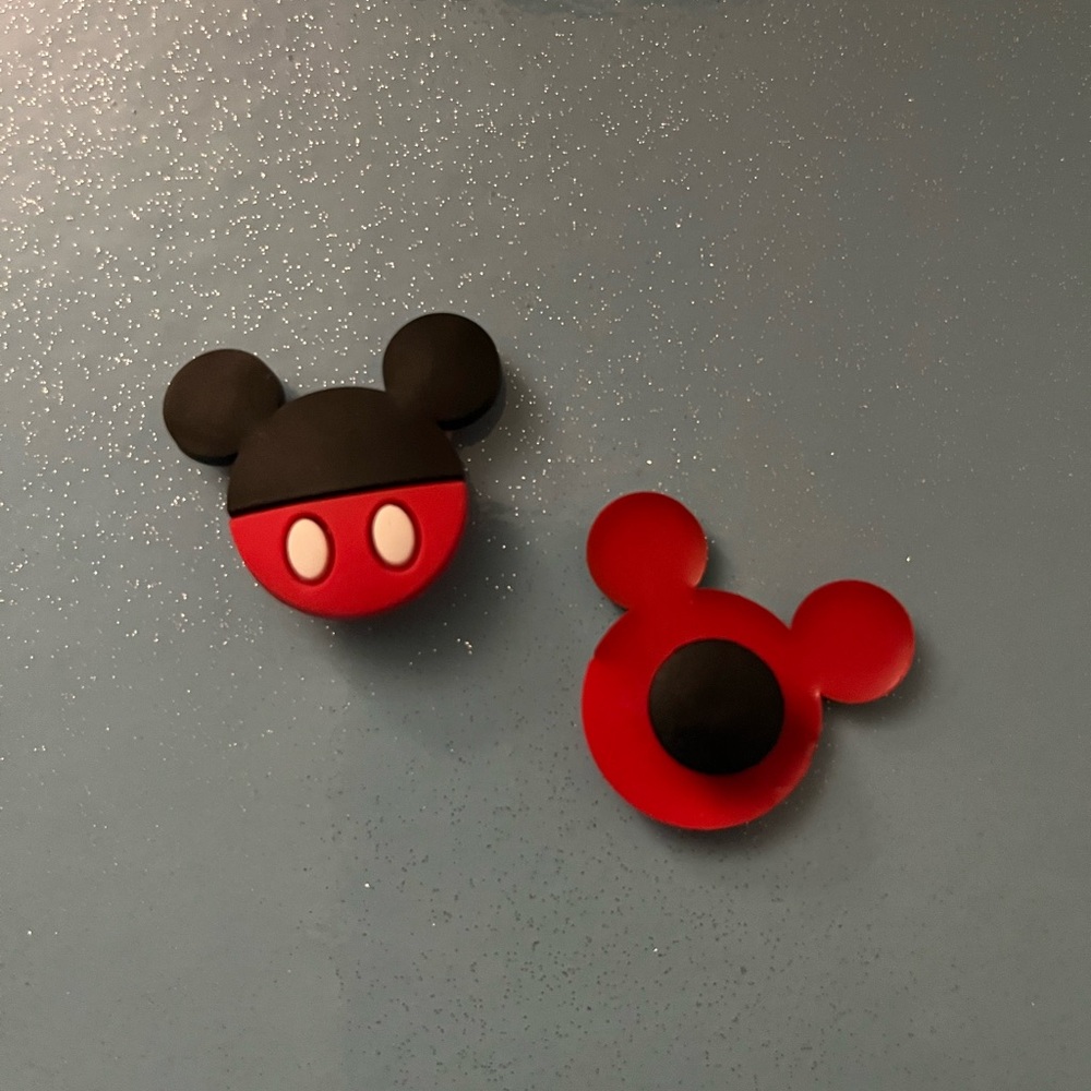 Mickey Mouse Red and Black Croc charms